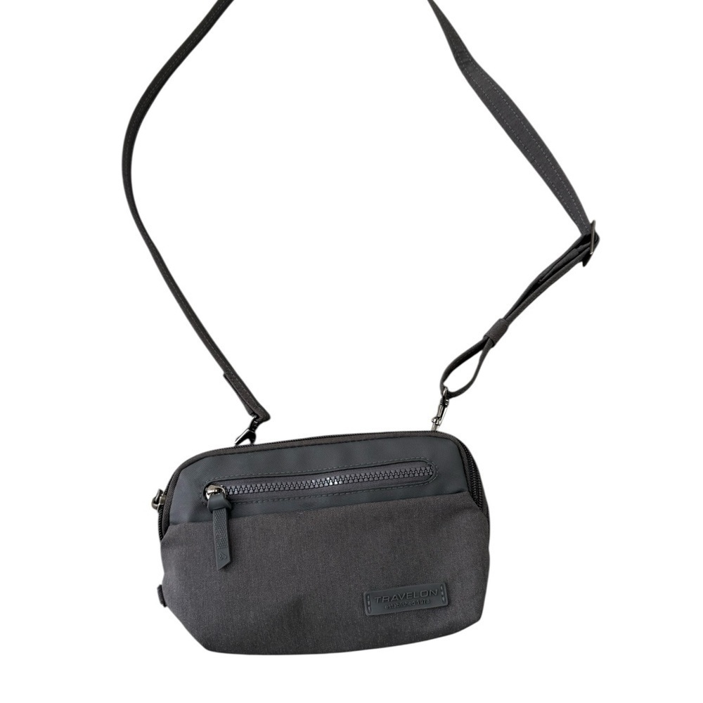 Like New! Travelon Security Travel Gray Crossbody Bag - Picture 3 of 7